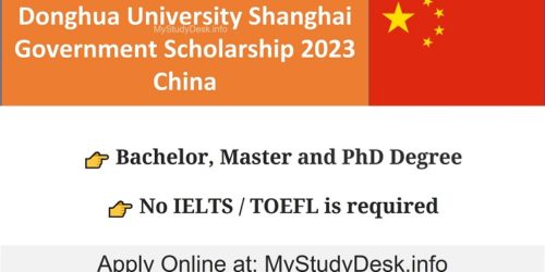 Donghua University Shanghai Government Scholarship Thumbnail
